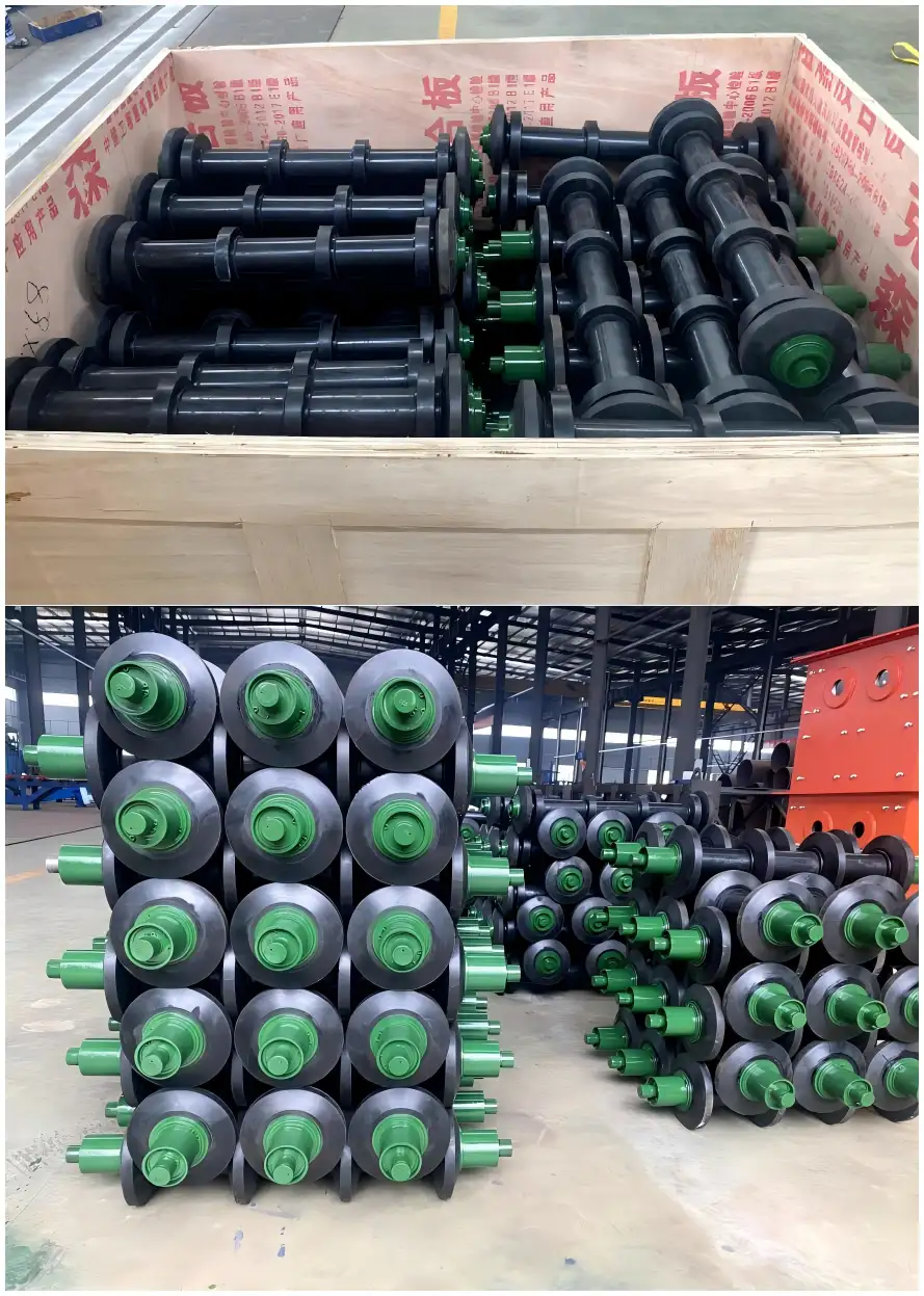 定制梳型托辊 Customized Idler With Rubber Disc