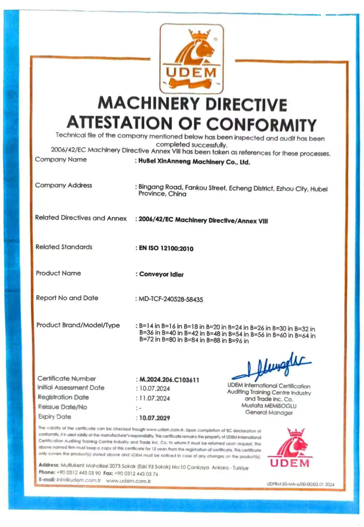 EU foreign trade IdlerEC certification